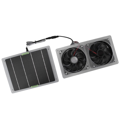 Spptty Solar Panel Fan Kit 100W 12V Waterproof Portable Dual Exhaust Fan Solar Panel Set for Home Greenhouse,Solar Panel Fan,Solar Exhaust Fan