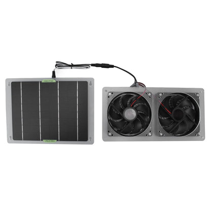 Spptty Solar Panel Fan Kit 100W 12V Waterproof Portable Dual Exhaust Fan Solar Panel Set for Home Greenhouse,Solar Panel Fan,Solar Exhaust Fan