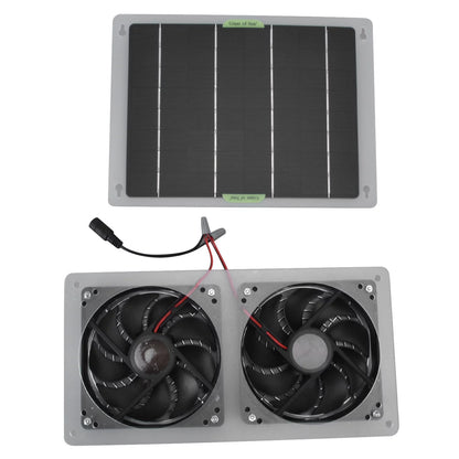 Spptty Solar Panel Fan Kit 100W 12V Waterproof Portable Dual Exhaust Fan Solar Panel Set for Home Greenhouse,Solar Panel Fan,Solar Exhaust Fan