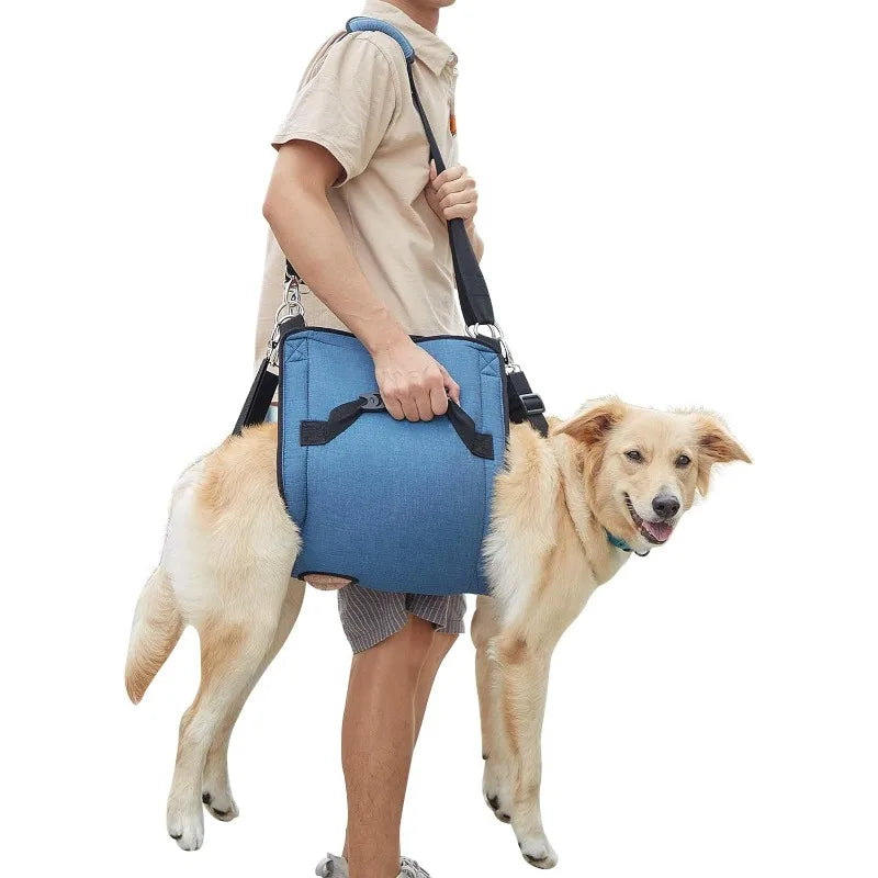 Dog Carry Sling, Emergency Backpack Pet Legs Support & Rehabilitation Dog Lift Harness for Nail Trimming, Dog Carrier