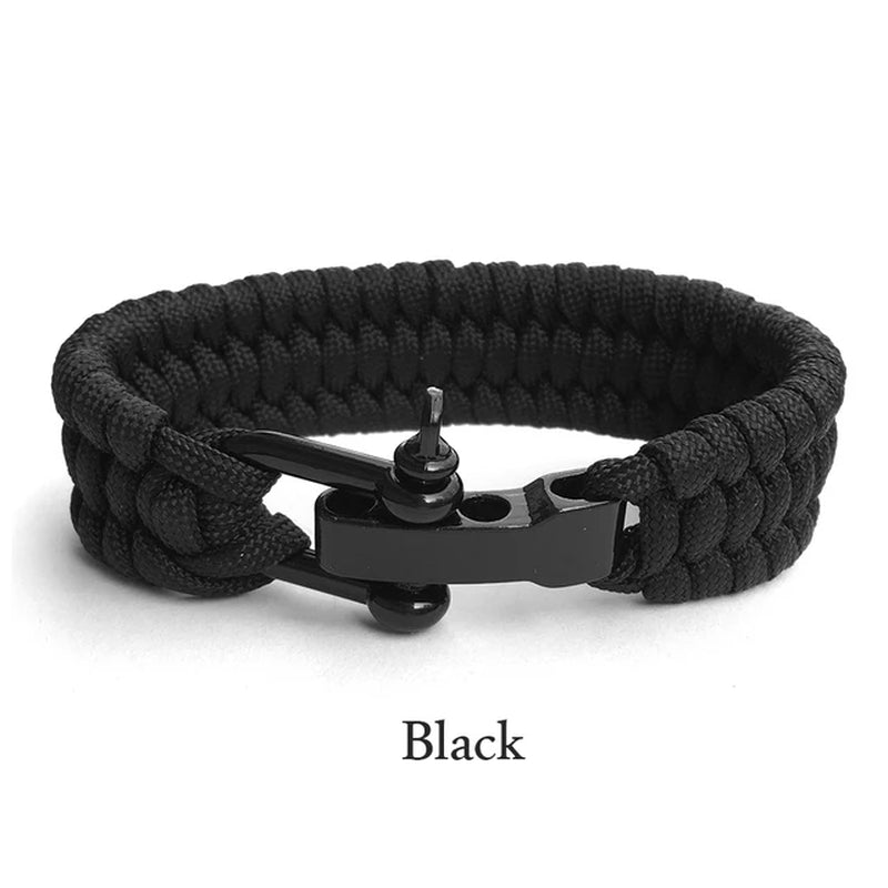 Outdoor Survival Paracord Nylon Rope Bracelet Survival Kit for Men Outdoor Emergency Survival Parachute Dropshipping