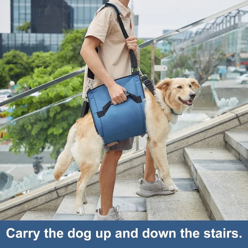 Dog Carry Sling, Emergency Backpack Pet Legs Support & Rehabilitation Dog Lift Harness for Nail Trimming, Dog Carrier